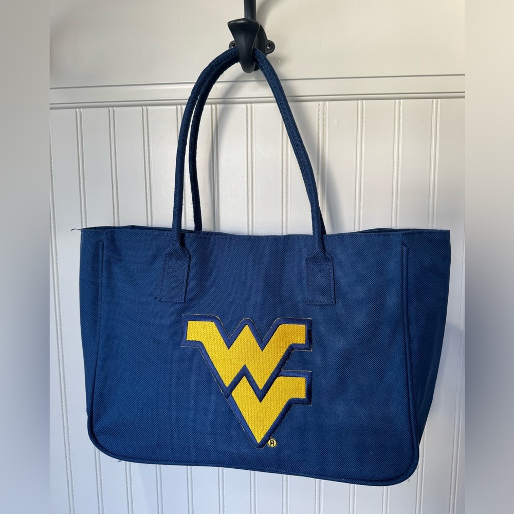 West Virginia Navy Blue Canvas Tote with Yellow Logo
